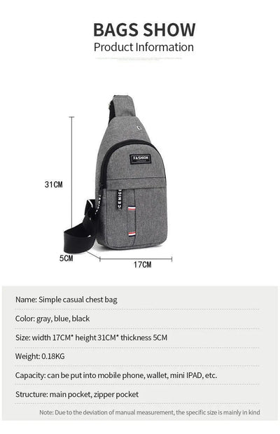 Men’s Waterproof Large Capacity Fanny Pack – Adjustable Strap Waist Bag for Outdoor Sports & Travel