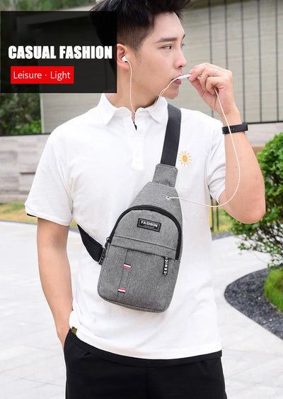 Men’s Waterproof Large Capacity Fanny Pack – Adjustable Strap Waist Bag for Outdoor Sports & Travel