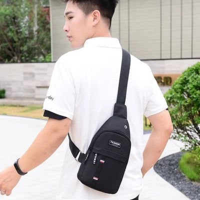 Men’s Waterproof Large Capacity Fanny Pack – Adjustable Strap Waist Bag for Outdoor Sports & Travel