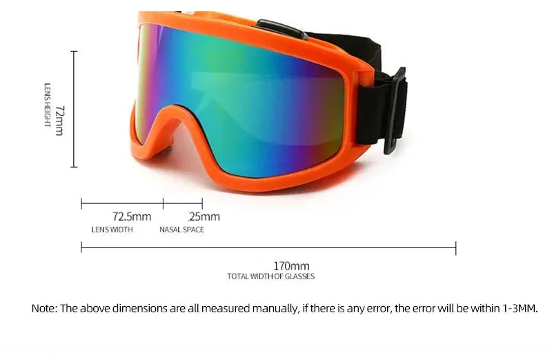 Protective Glasses Ski Snowboard and Motocross