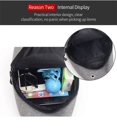 Men’s Waterproof Large Capacity Fanny Pack – Adjustable Strap Waist Bag for Outdoor Sports & Travel